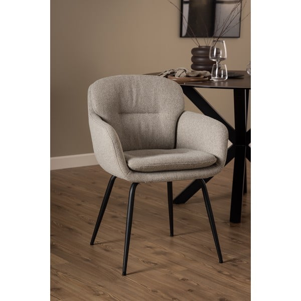 Bež podstavljena blagovaonska stolica s naslonima za ruke Dora – Actona-image-2