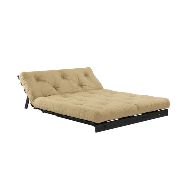 Podesivi kauč 140 cm Karup Design Roots Black/Wheat Beige-image-4