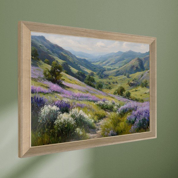 Tiskana slika s okvirom 75x56 cm Violet Hills – Styler-image-4