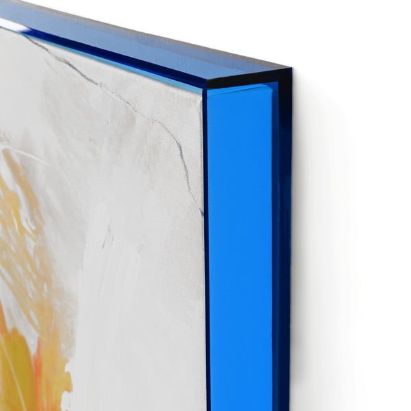 Slika s ručno oslikanim elementima 102x102 cm Confidential Blue – Malerifabrikken-image-2