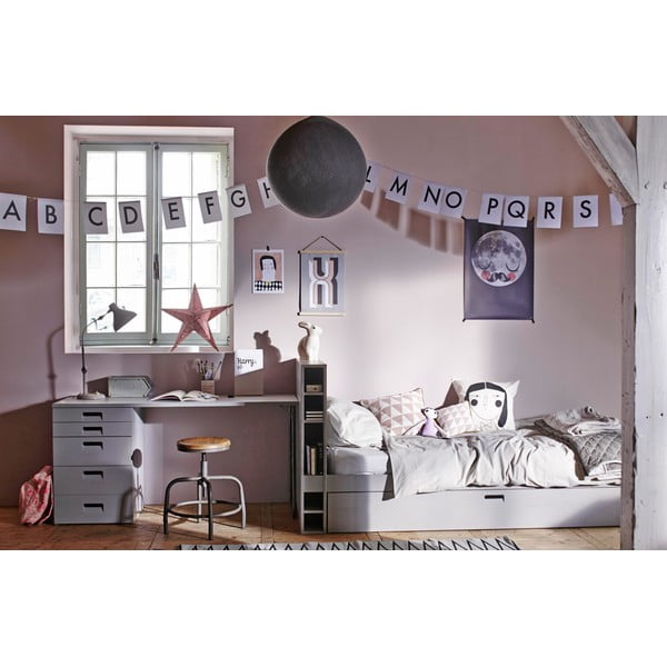 Siva stolica sa sjedištem od mangovog drveta vtwonen Spider-image-3