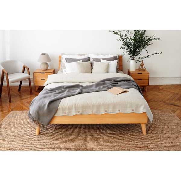 Bračni krevet od bukovog drveta 180x200 cm Greg 1 - The Beds-image-1