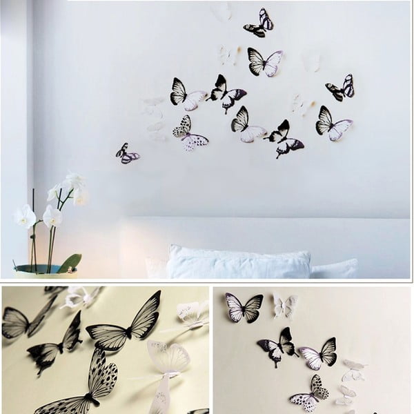 Set od 18 samoljepljivih 3D naljepnica Ambience Butterflies Chic-image-1
