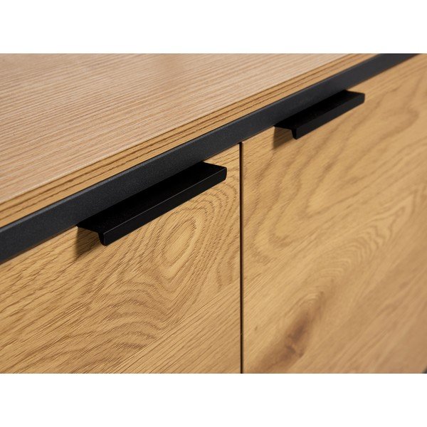 Biblioteka u dekoru hrasta u prirodnoj boji 90x190x40 cm Cesura – Unique Furniture-image-3