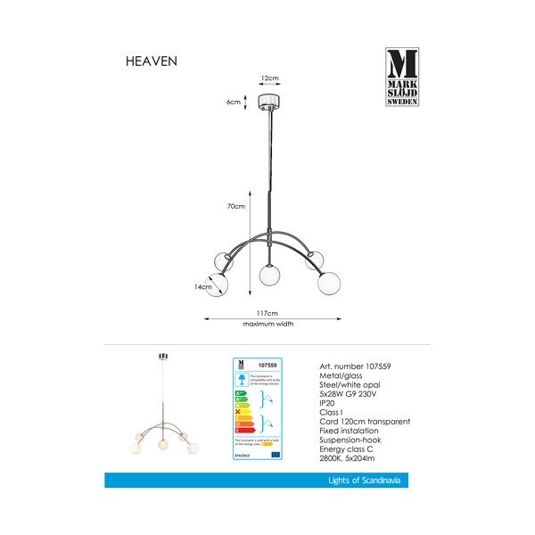 Viseća svjetiljka Markslöjd Heaven, ø 117 cm-image-2