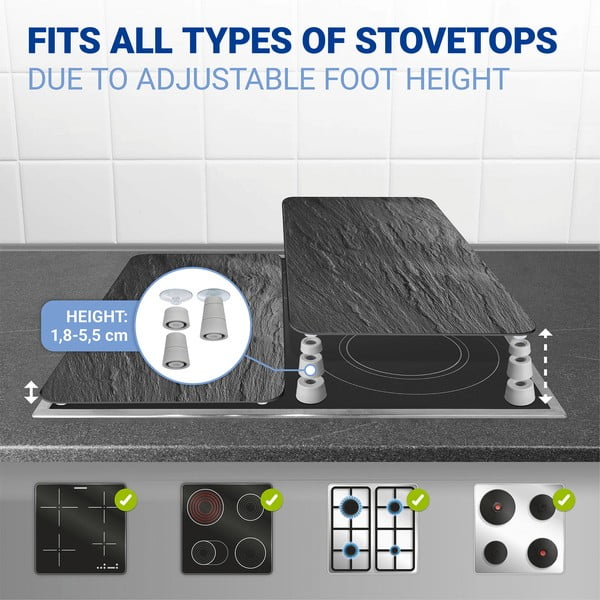 Set od 2 staklena poklopca za štednjak Wenkoo Slates, 52 x 30 cm-image-3