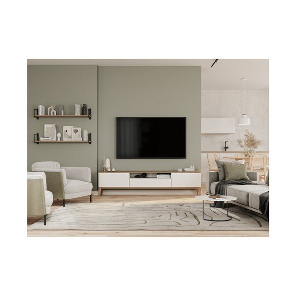 Bijela viseća svjetiljka s metalnim sjenilom Margus – GTV-image-1