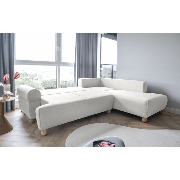 Krem kauč na razvlačenje (desni kut) Bouncy Olli - Miuform-image-4