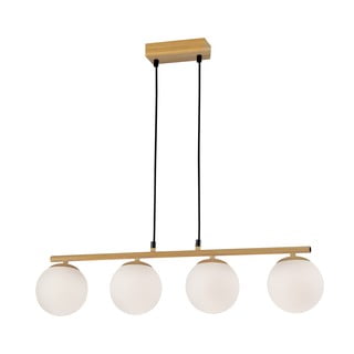 Bijela/u prirodnoj boji viseća svjetiljka sa staklenim sjenilom Carrine – Candellux Lighting