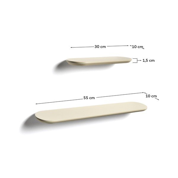 Bež police u setu 2 kom 55 cm Arely – Kave Home-image-4