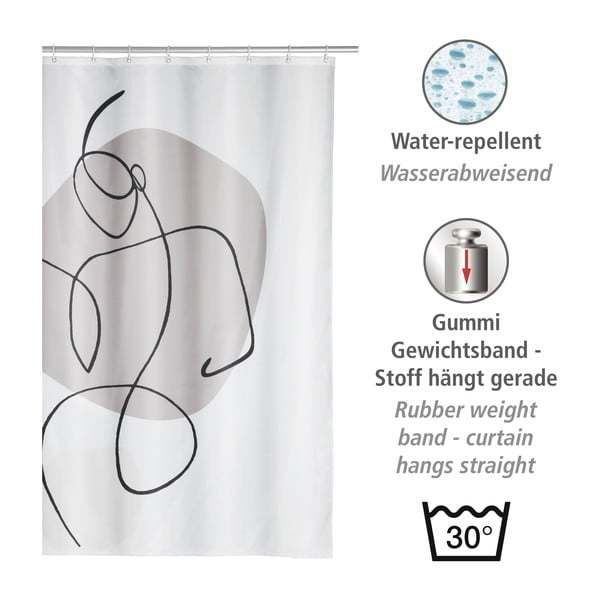 Tuš zavjesa 180x200 cm Ladyline - Wenko-image-3