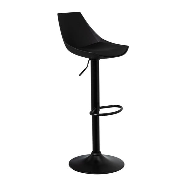 Crne barske stolice u setu podesive visine 2 kom od umjetne kože (visine sjedala 56,5 cm) – Casa Selección
