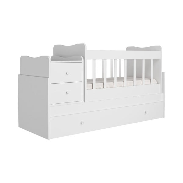Bijeli dječji krevet s prostorom za odlaganje 60x120 cm Sansa – Kalune Design