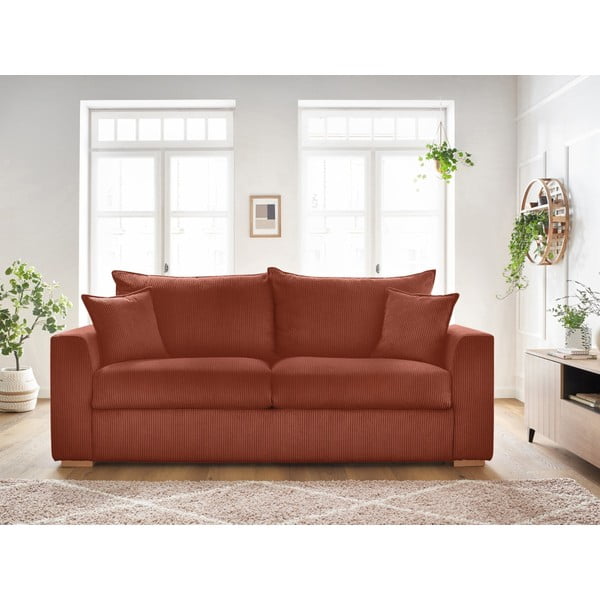 Ciglasta sklopiva sofa od samta 225 cm Augustin – Bobochic Paris-image-1