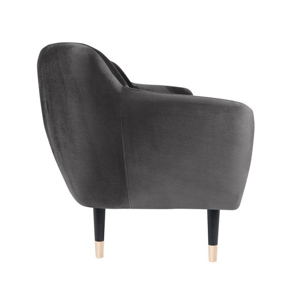 Siva sofa s crnim nogama Mazzini Sofas Benito, 158 cm-image-3