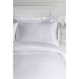 Siva posteljina za bračni krevet 200x200 cm Satin Stripe - Catherine Lansfield
