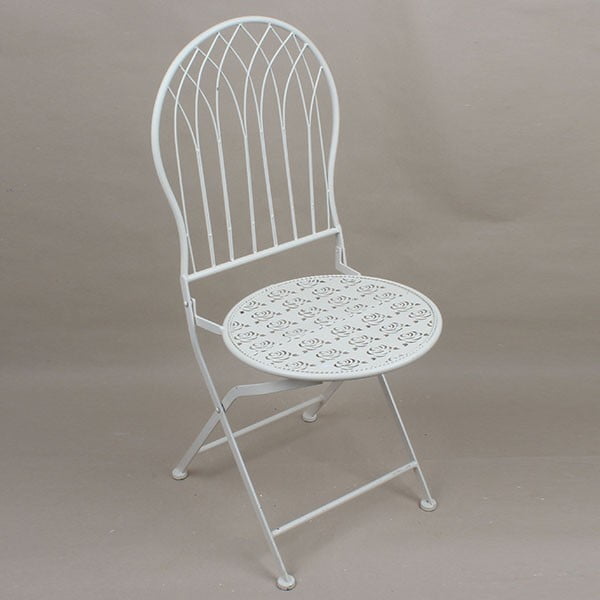 Bijela metalna stolica Dakl Garden