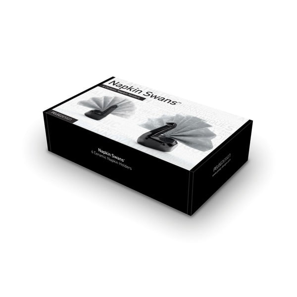 Set keramičkih držača za salvete, Salveta labud 6 kom, bijela-image-3