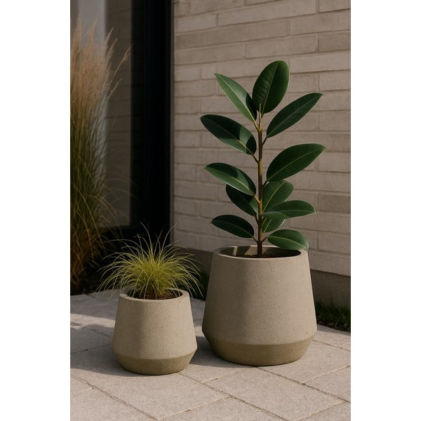 Set od dvije tegle za cvijeće Bonami Selection Concrete-image-1
