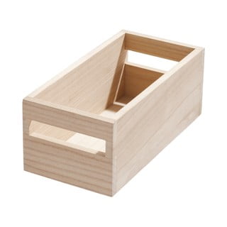 Kutija za pohranu od drveta paulovnije IDesign Eco Handled, 12,7 x 25,4 cm
