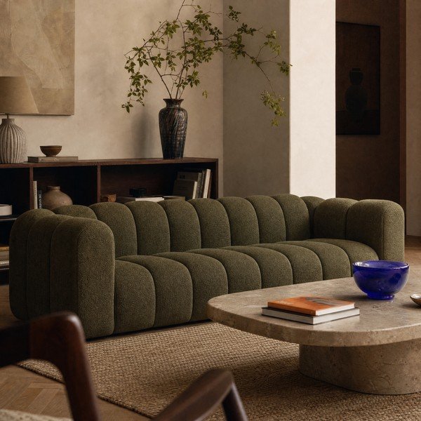 Zelena sofa od šenila 290 cm Lupine – Micadoni -image-3