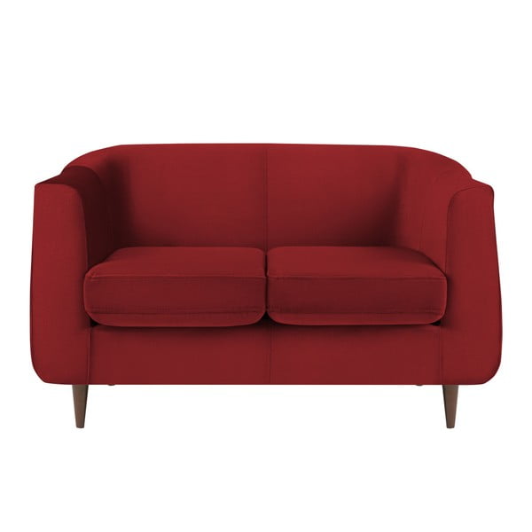 Sofa od crvenog baršuna Kooko Home Glam, 125 cm