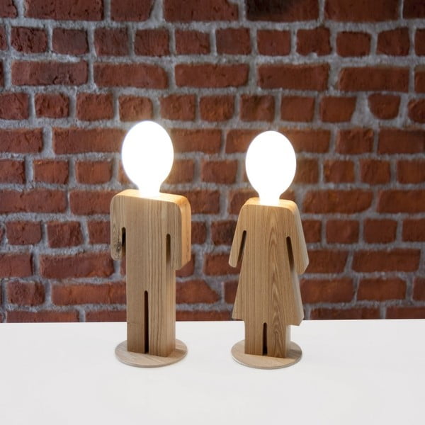 Drvena stolna lampa Homemania Decor Lui&Lei-image-2