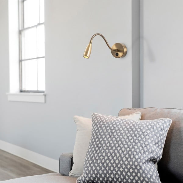 LED zidna lampa u zlatnoj boji Reading – Opviq lights-image-1