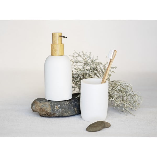 Bijela čaša za četkice za zube od polyresina Altavalle – Wenko-image-3