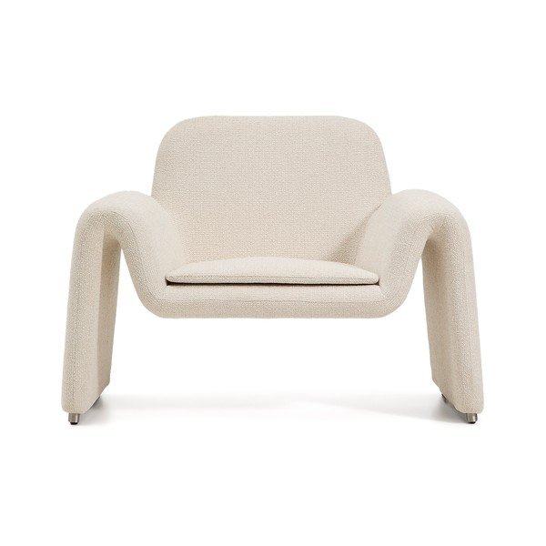 Bež fotelja od šenila Melvia – Kave Home-image-2