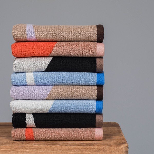 Crno-bijeli ručnici u setu 2 kom od organskog pamuka 50x90 cm Nova Arte – Mette Ditmer Denmark-image-2