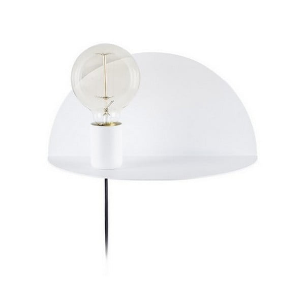 Bijela zidna svjetiljka s policom Homemania Decor Shelfie, duljine 15 cm