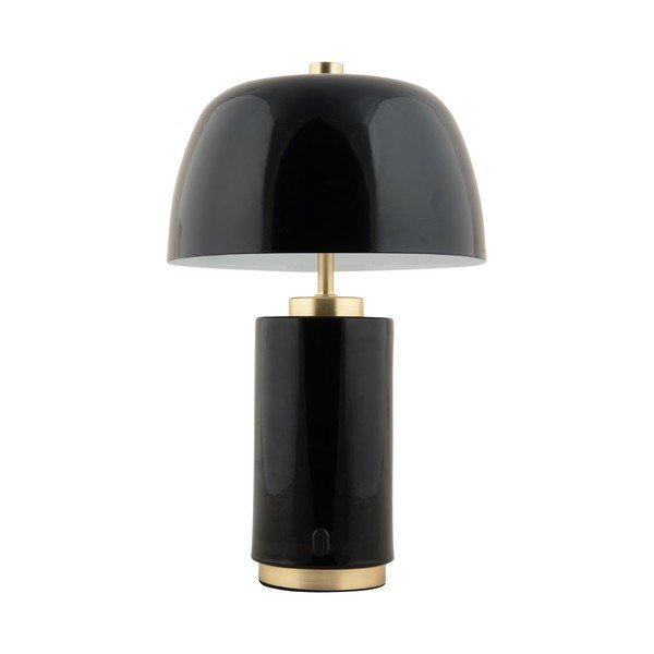 Crna LED stolna lampa s mogućnosti zatamnjivanja s metalnim sjenilom (visina 30 cm) Freya – Leitmotiv-image-4