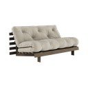 Sivo-bež lanena sklopiva sofa 160 cm Roots Carob – Karup Design