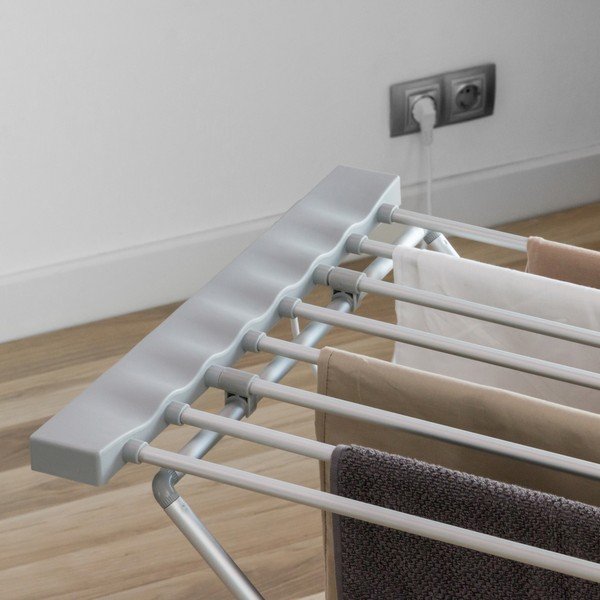 Siva sklopiva električna sušilica za odjeću InnovaGoods Clotheshorse-image-3