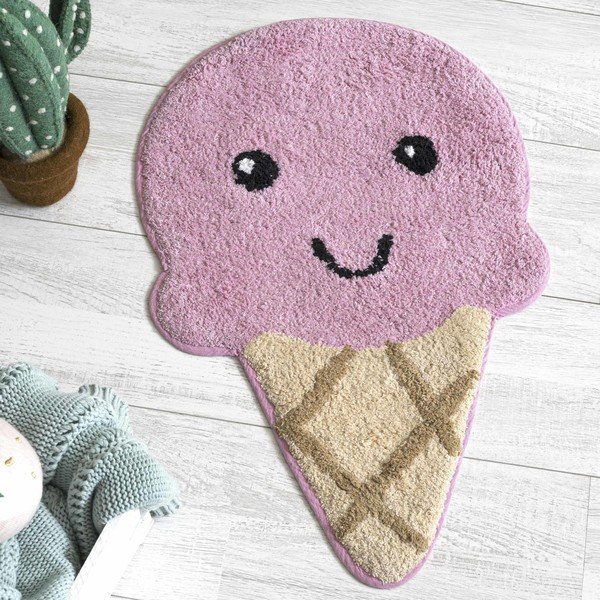 Ružičasto smeđi pamučni kupaonski otirač Mr. Fox Ice Cream, 44 x 68 cm-image-1