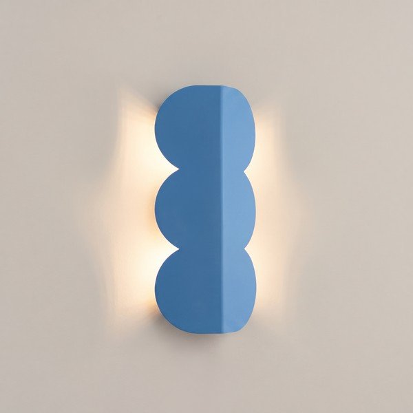Svijetlo plava zidna lampa aluminijska BISCUIT – Thoro-image-1