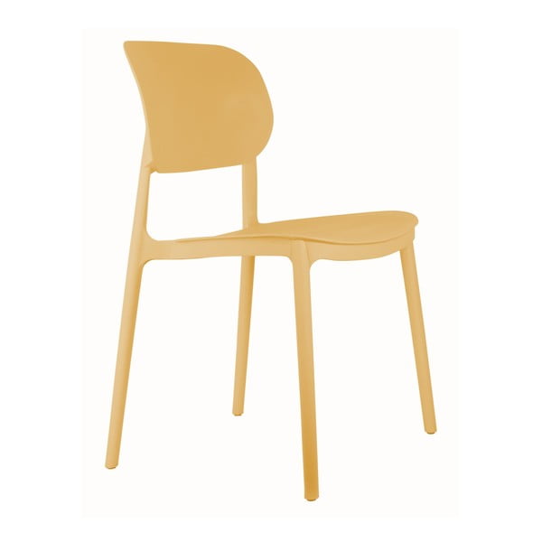 Žuta  plastična blagovaonska stolica Cheer – Leitmotiv