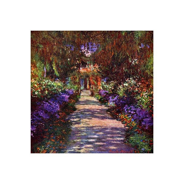 Slika Claudea Moneta - Put u vrtu Monets, 40x40 cm