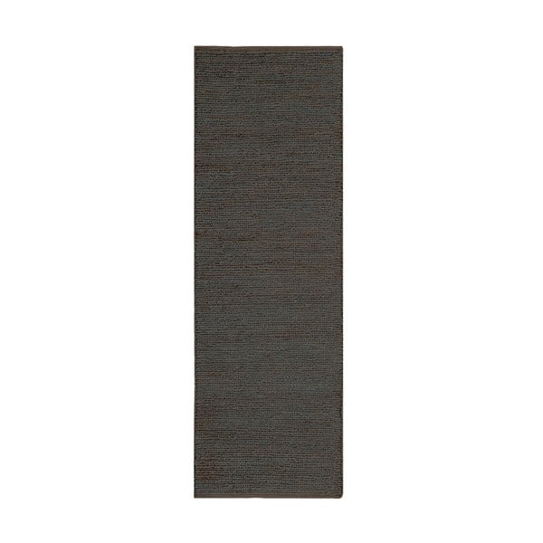 Tamno siva ručno rađena jutenia staza 66x200 cm Soumak – Asiatic Carpets