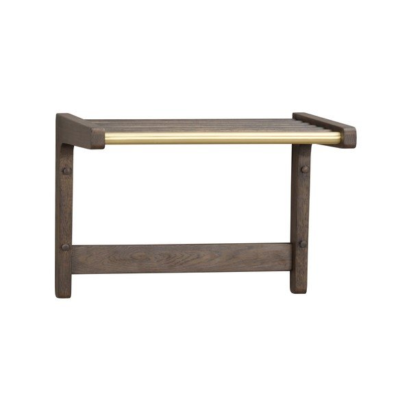 Tamno smeđa zidna vješalica od hrastovine Inverness - Rowico-image-2