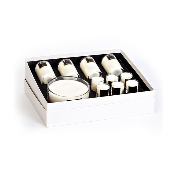 Poklon set od 11 svijeća s mirisom vanilije i mahuna tonke Bahoma London Romance, 30 sati gorenja