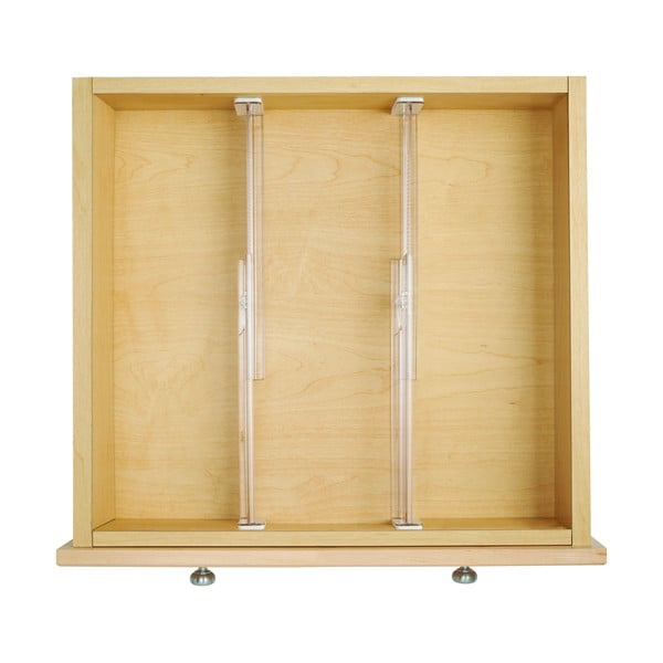 Set od 2 prozirna razdjelnika za kuhinjske ladice iDesign Linus, 37 cm