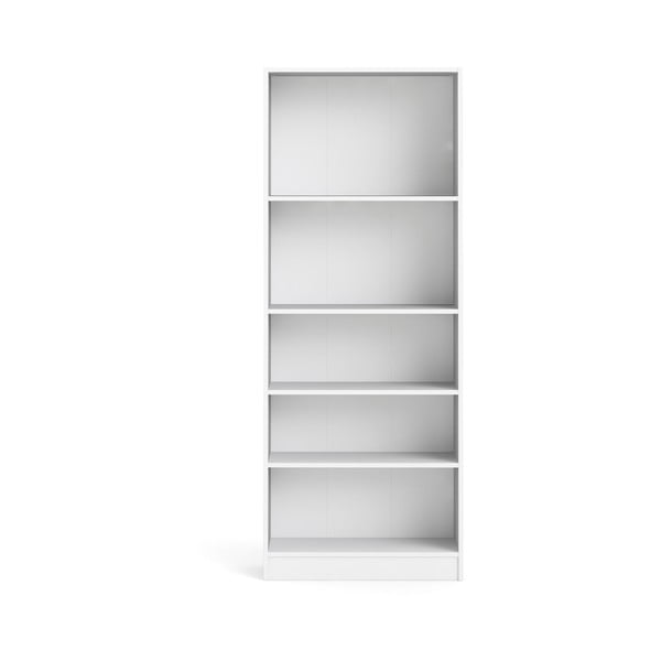 Bijela polica za knjige Tvilum Basic, 79 x 203 cm
