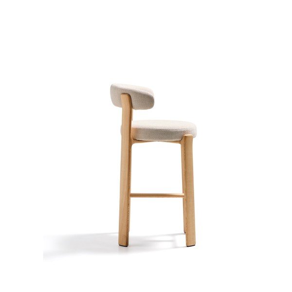 Bež/u svijetloj prirodnoj boji barska stolica od čvrste jeseni (visine sjedala 75 cm) Granite – Kave Home-image-3