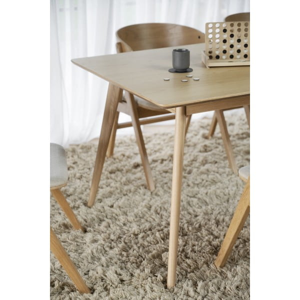 Blagovaonski stol na razvlačenje s pločom u dekoru drveta jasena 190x90 cm Yumi - Rowico-image-1