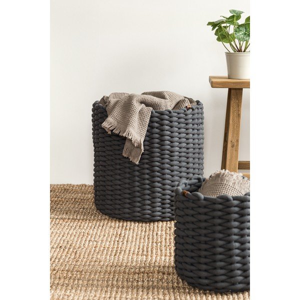 Tekstilna košara ø 40x40 cm Peach Skin Round XL – Bigso-image-1