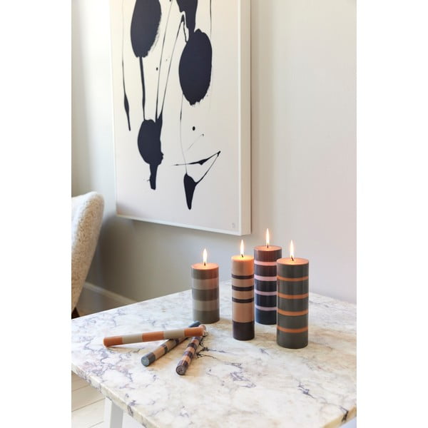 Narančasto-siva svijeća Bahne & CO, vrijeme gorenja 8 h-image-1