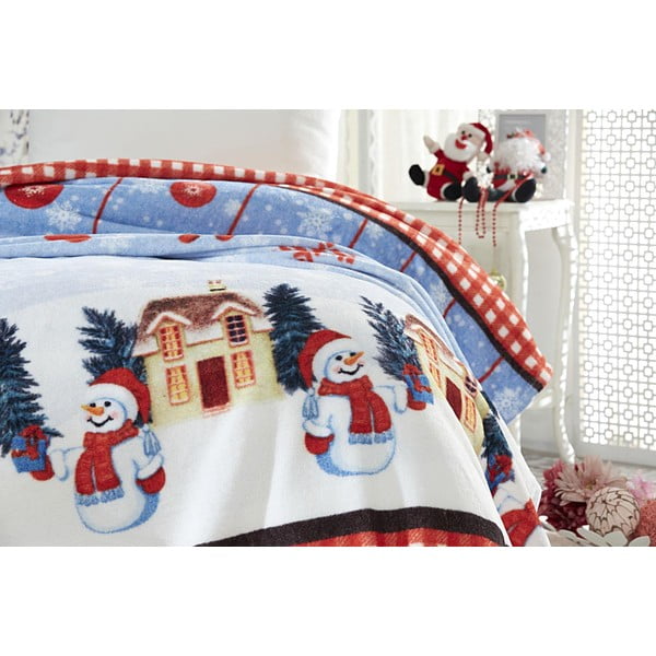 Deka s božićnim motivom od mješavine pamuka 150x200 cm – Mila Home-image-1