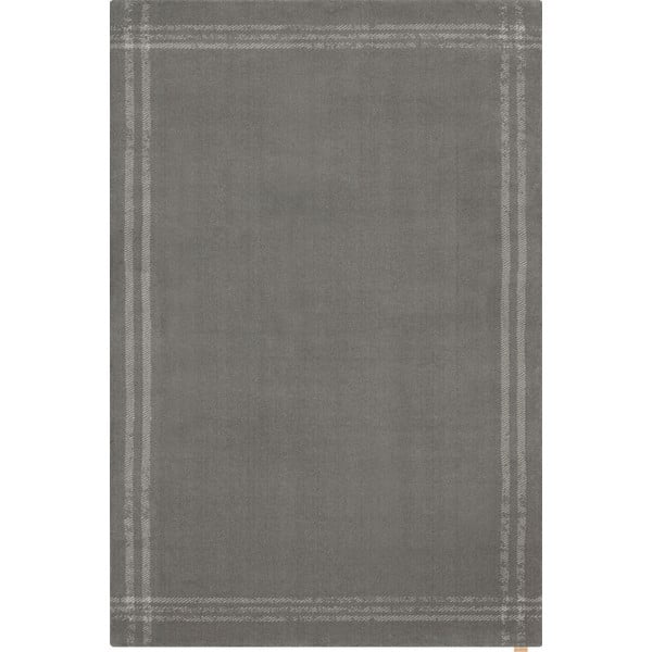Antracitno sivi vuneni tepih 160x240 cm Calisia M Grid Rim – Agnella
